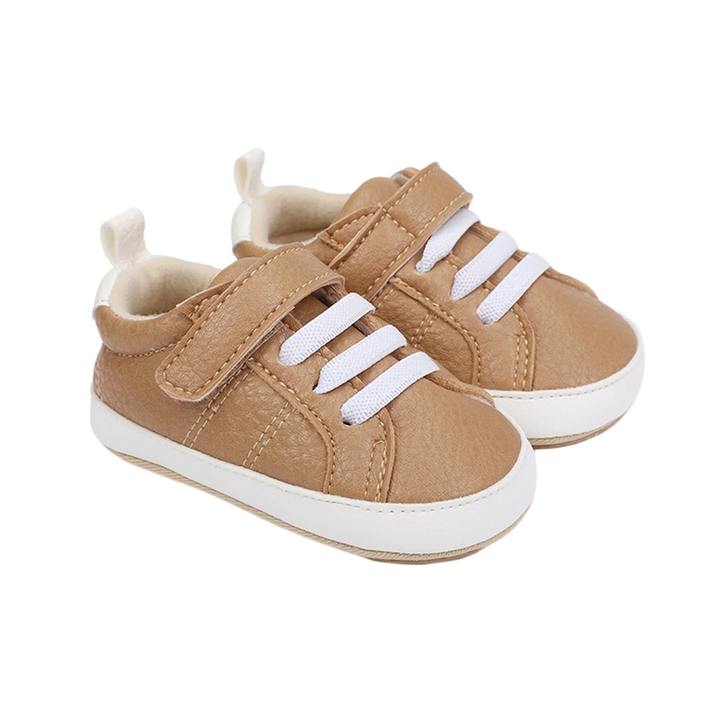 Newborn Baby Girls Boys Sneakers PU Leather Anti-Slip Soft Sole Pre walker Toddler Casual First Walkers Infant Shoes For 0-18M