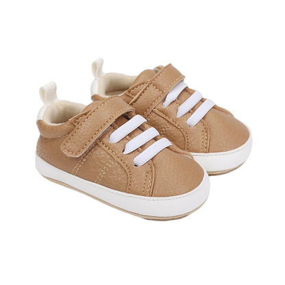 Newborn Baby Girls Boys Sneakers PU Leather Anti-Slip Soft Sole Pre walker Toddler Casual First Walkers Infant Shoes For 0-18M