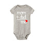 Mom Plus Dad Equals Me Baby Romper Clothes Boy Girl Newborn Bodysuit Toddler Infant Funny Cute Rompers Jumpsuit Outfits