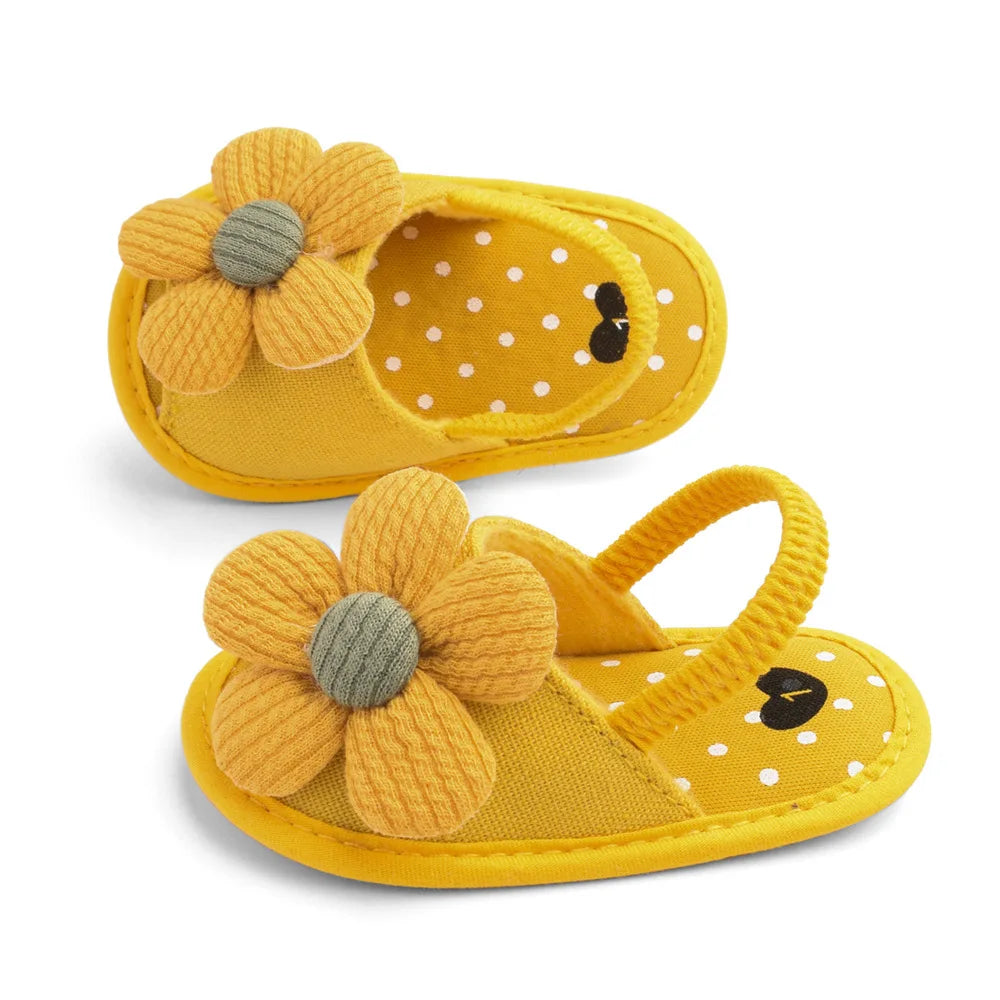 Summer New Sunflower Baby Sandals Soft Bottom Baby Toddler Shoes 0-1 Years Old Baby Girls  Baby Shoes Girls  Baby Boy Shoes