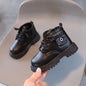 Spring Autumn Children Ankle Boots Classic Simple Black Boots for Girl Fashion Causal Kids Boots for Boys Leather Versatile Soft