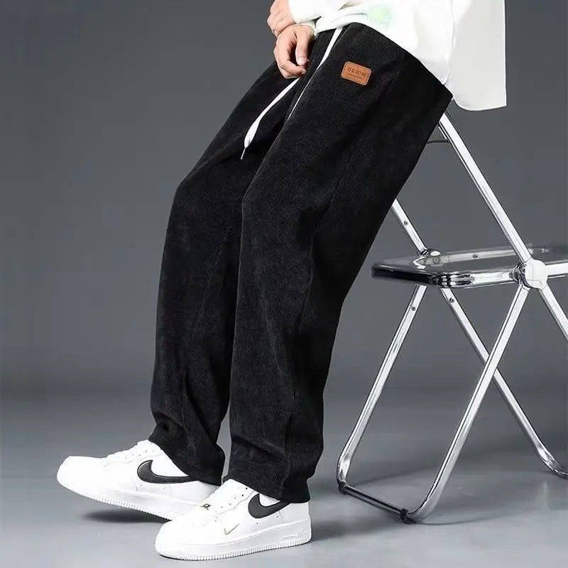 2025 New Design Spring Autumn Straight Sweatpants men baggy pants Men's pants joggers Male Loose Grey Casual Pants for men's