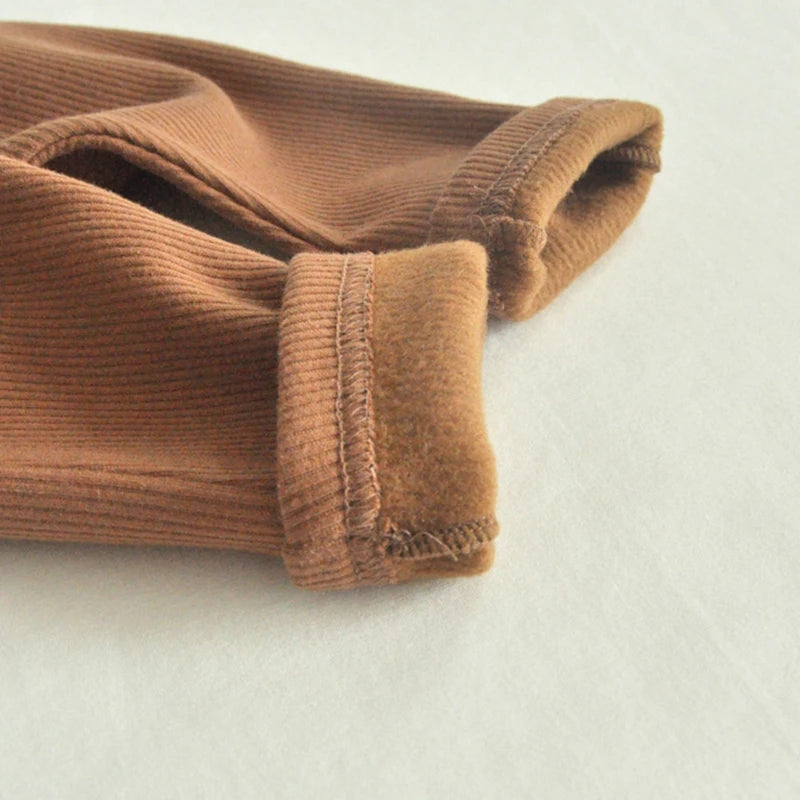 Autumn Winter Toddler Kids Girls Pant Plush Velvet Thick Warm High Waist Bottoming Baby Boys Leggings