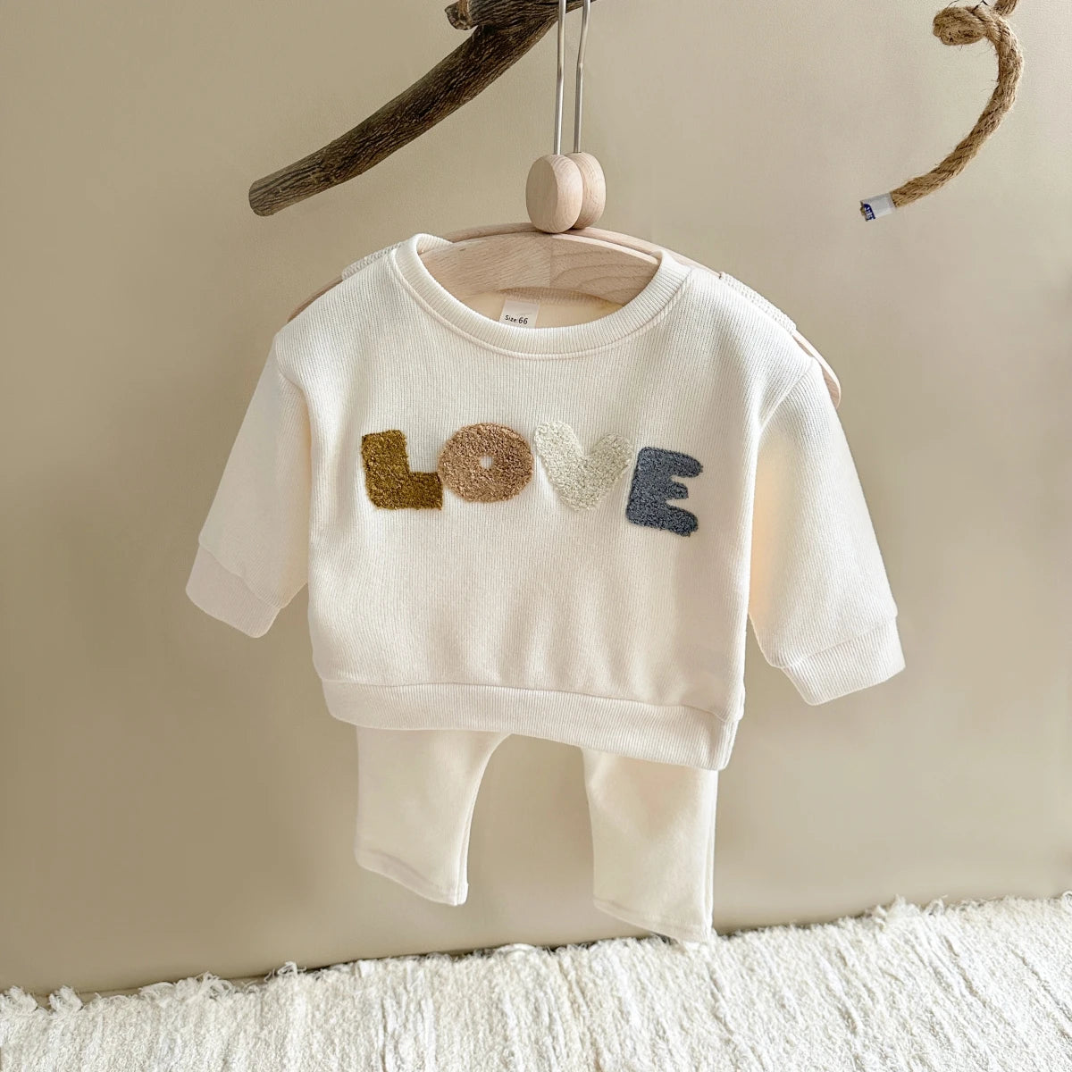 Newborn Baby Clothes Infant Outfit Boy Girl Sweatshirt Spring Autumn Top Pants Letter Long Sleeve 2Pcs Kids Children Clothes Set