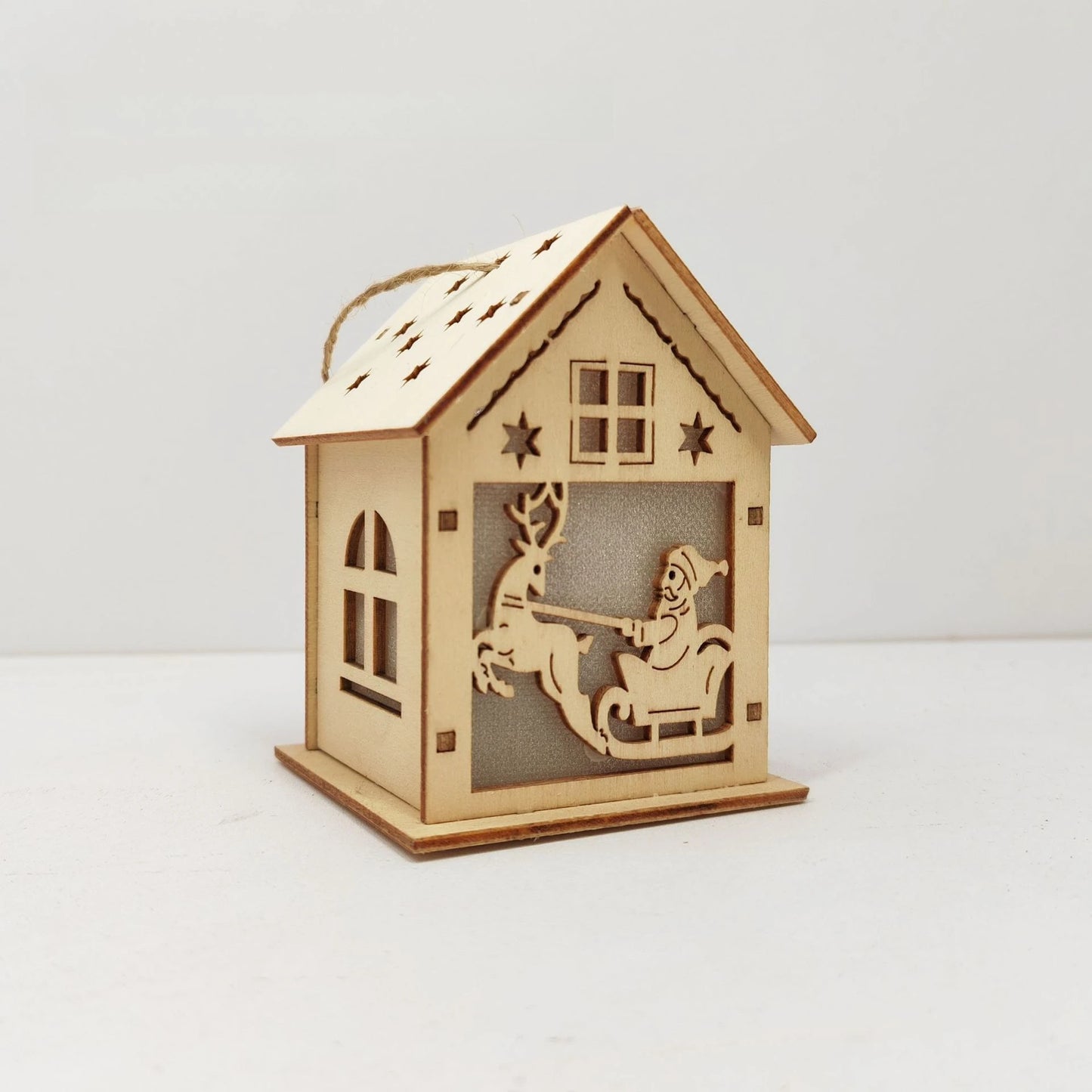 New Holiday Wooden Decorations for Christmas Houses, Wooden Cabin Ornaments, Handmade Wooden Crafts, Christmas Ornaments