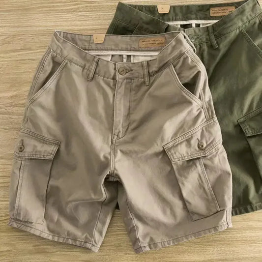 Cargo Pants Shorts for Men Clothing High Street Vintage Multi Pocket Shorts Men Casual Straight Sweatpants Men's Shorts