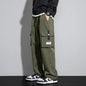 2025 Cargo Pants Men Straight Fit Wide Leg Fleece Lined Trouser Male Winter Fashion Loose Baggy Large Plus Size Warm Streetwear