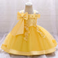 Baby Girls Christmas Dress Newborn Baptism Princess Party Dresses Lace Sleeve Toddler Girl Clothes 1 Years Birthday Wedding Gown