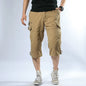 Long Length Cargo Shorts Men Summer Multi-Pocket Casual Cotton Elastic Capri Pants Men Military Tactical Short Hot Breeches 5XL