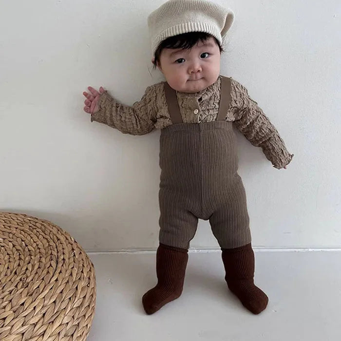 Toddler Baby Boys Girl Casual Pants Spring Autumn Baby Boys Girls Jumpsuit Overall Infant Baby Girls Boys Suspender Pants