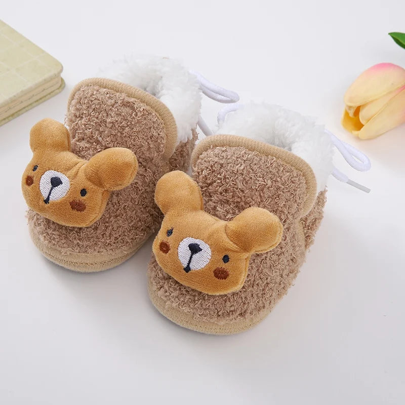 Winter Snow Baby Boots Newborn Toddler Warm Boots Winter First Walkers Baby Girls Boys Shoes Soft Sole Cute Cartoon Snow