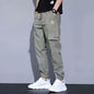 Men Pants Soft Fabric Multi Pockets Elastic Waist Spring Summer Cargo Pants Wear-resistant Jogger Trousers Simple Clothes