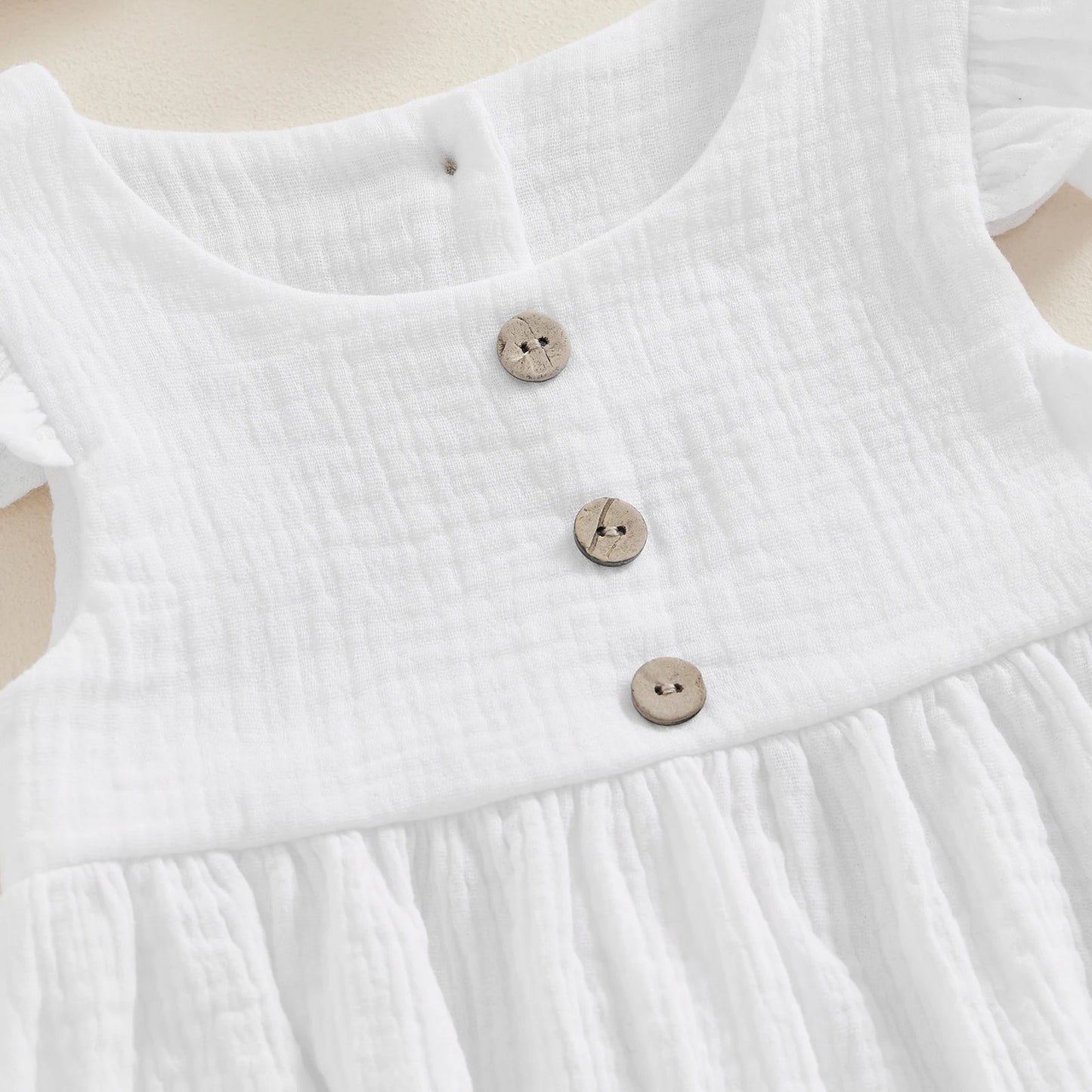 0 to18 Months Baby Girl Clothes White Romper Cute Newborn Clothes Cotton Linen Bodysuit Spring Infant Outfit Baby Items