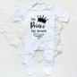 The Prince Has Arrived Print Baby Baby grow Sleepsuit Vest Bodysuit Newborn Boys Coming Home Hospital Clothes Infant Shower Gift