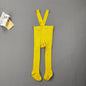 Baby Children's Pantyhose Spring And Autumn Female Baby Cute Solid Color High Waist High Elastic Overall Leggings Bib