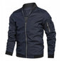 Men's Cargo Zippered Jacket, Men's Casual Street Multi Pocket Work Jacket, Slim Fit Pilot Baseball Suit, Men's Clothing