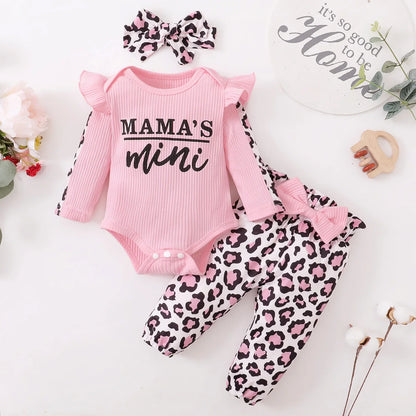 3Pcs Baby Girl Clothes Set Newborn Kids Clothing Children Toddler Girl Clothes Babe Girl Outfits Infant New Born Clothes