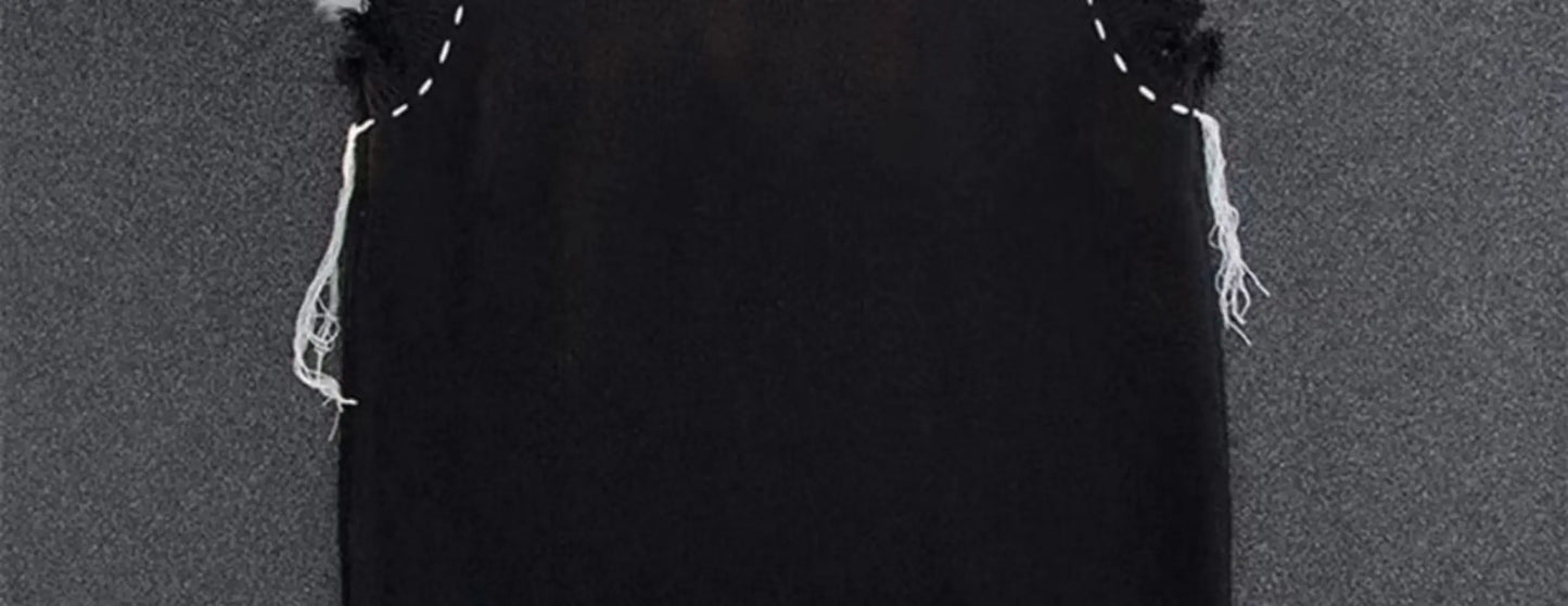 Sweater Vests Men Frayed Raw Edge Comfortable Sleeveless All-match Japanese Style Knitting Leisure Daily Chic Aesthetic Classic