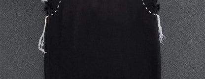 Sweater Vests Men Frayed Raw Edge Comfortable Sleeveless All-match Japanese Style Knitting Leisure Daily Chic Aesthetic Classic