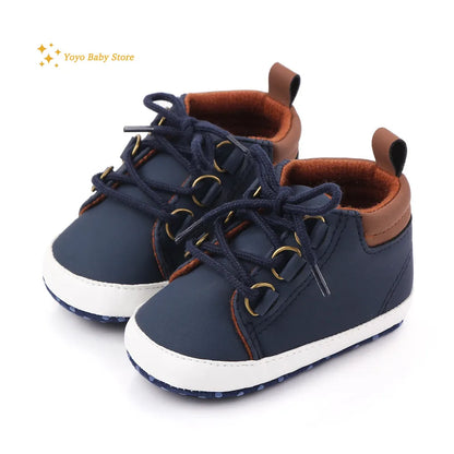 Shoes Baby Boy Newborn Infant Toddler Casual Comfort Cotton Sole Anti-slip PU Leather First Walkers Crawl Crib Moccasins Shoes