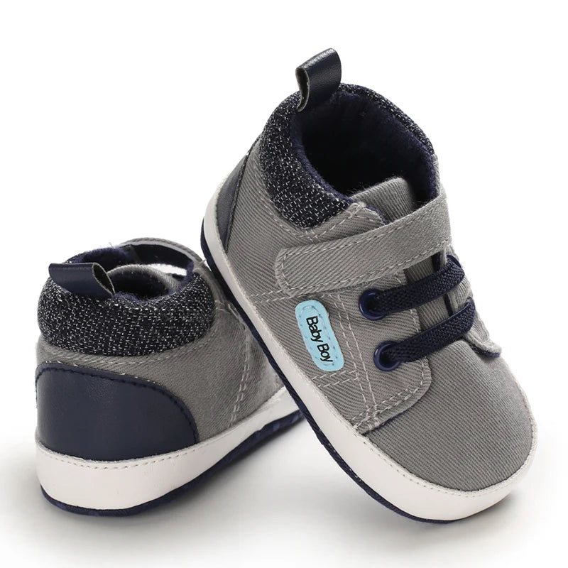Hot Selling Baby Shoes Classic Soft Sole Shoes Newborn Casual Fashion Sports Shoes Infant Toddler  Solid Color Strips Crib Shoes