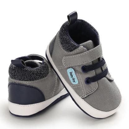 Hot Selling Baby Shoes Classic Soft Sole Shoes Newborn Casual Fashion Sports Shoes Infant Toddler  Solid Color Strips Crib Shoes