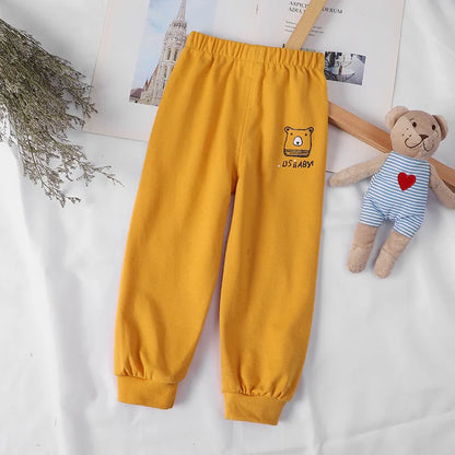 1-5Y Baby Boys Girls Pants Autumn Warm Toddler Infant Long Trousers Cartoon Soft Cotton Kids Children Pants Baby Leggings