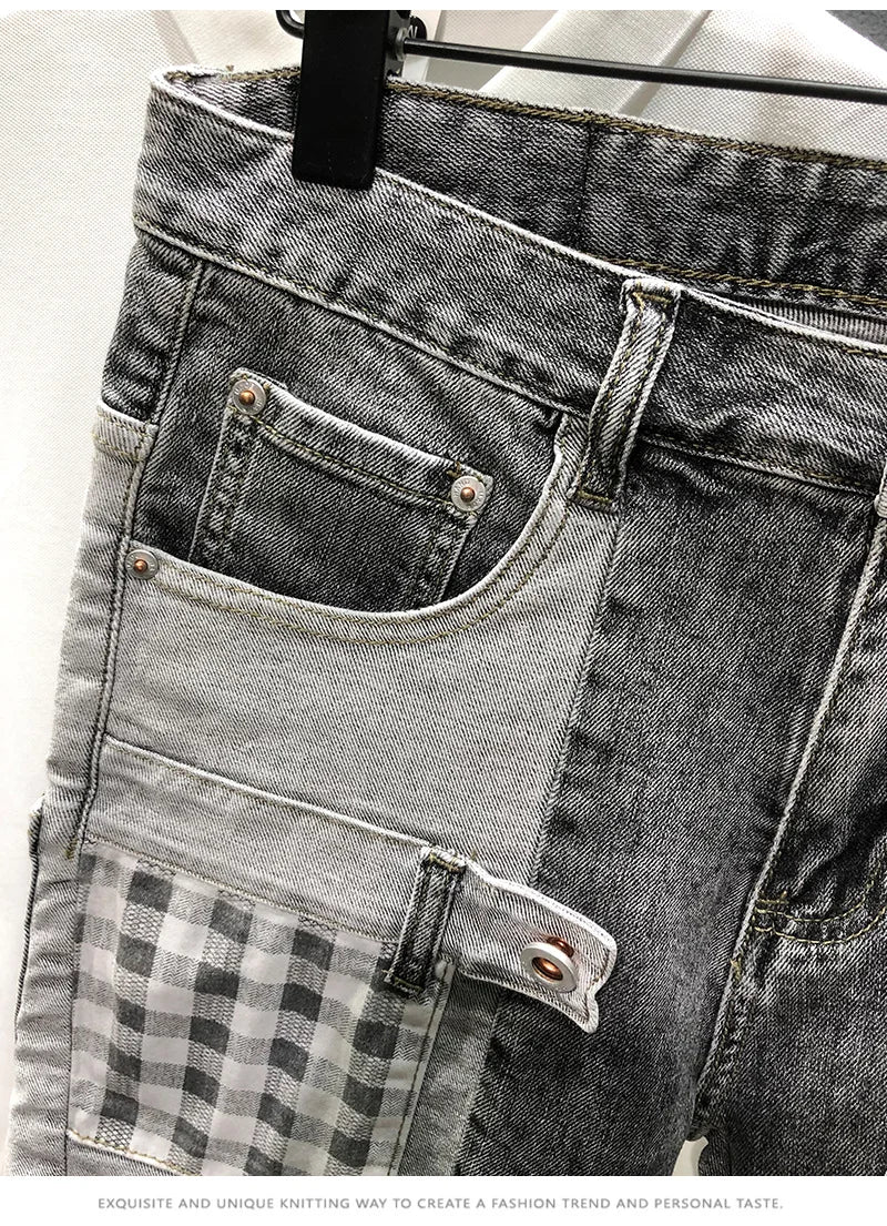 Pants Men Jeans Shorts Hole Streetwear Harajuku Slim Straight Denim Shorts Summer Casual Baggy Ripped Jeans for men clothing