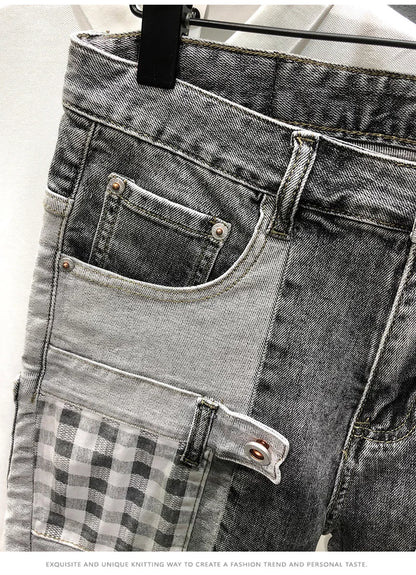 Pants Men Jeans Shorts Hole Streetwear Harajuku Slim Straight Denim Shorts Summer Casual Baggy Ripped Jeans for men clothing