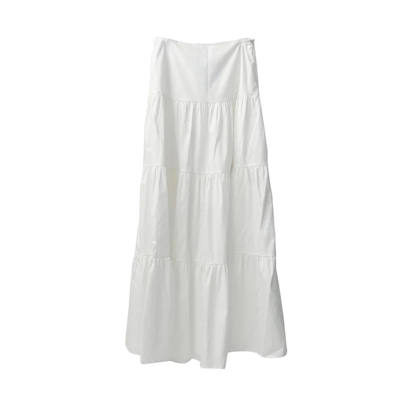 Fashionable Sweet College Style High Waist Cake Long Skirt For Women