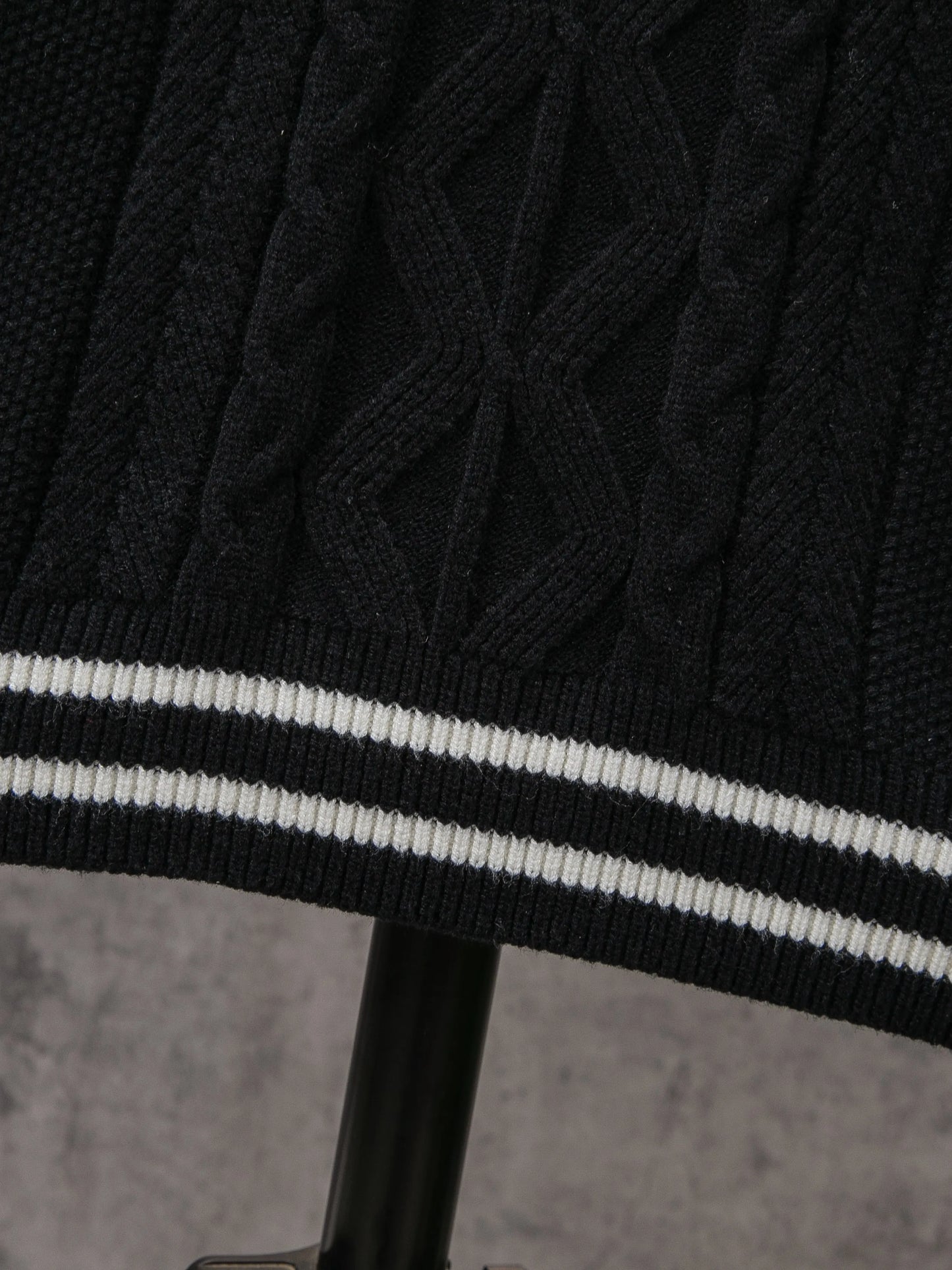 ShiSho original men's striped versatile home casual basic comfortable autumn & winter warm V-neck knitted sweater vest