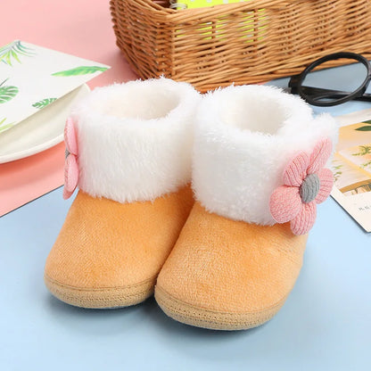 Newborn Toddler Warm Boots Winter First Walkers baby Girls Boys Shoes Soft Sole Fur Snow Booties Kids Snow Boots for 0-18M Bebe
