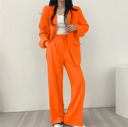 Fall Fashion Long Sleeve Blazer Mujer Pant Sets Blazers Women 2025 Casual Women's 2 Piece Outfit Set Suits Outwear