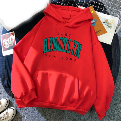 Fashion 1898 Brooklyn New York Hoodies Printed Men Woman Hoodie Hooded Sweatshirts Harajuku Pullovers Unisex Tracksuits Clothing