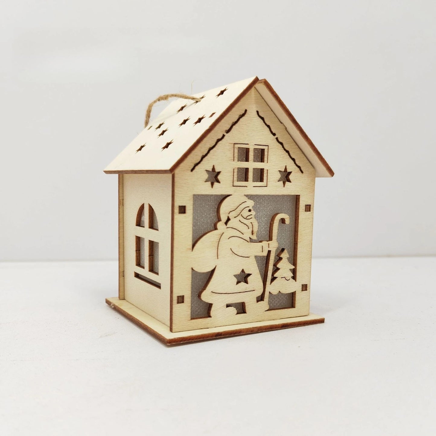New Holiday Wooden Decorations for Christmas Houses, Wooden Cabin Ornaments, Handmade Wooden Crafts, Christmas Ornaments