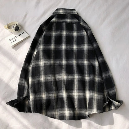 New Spring Long Sleeve Red Black Plaid Shirt Men Slim Fit Cotton Casual Shirts Men Clothing Coat Fashion Brand M-3XL