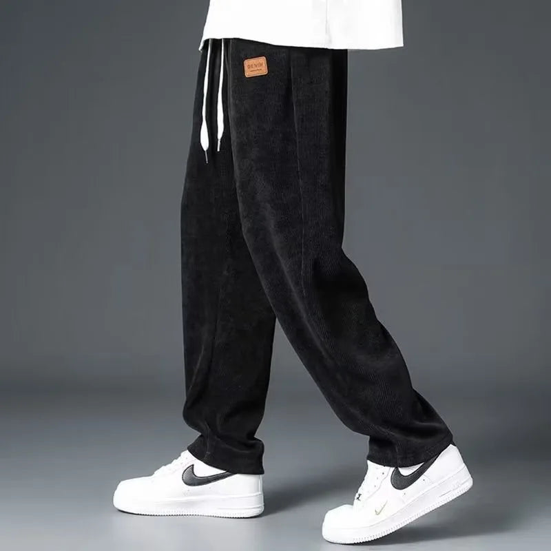 2025 New Design Spring Autumn Straight Sweatpants men baggy pants Men's pants joggers Male Loose Grey Casual Pants for men's
