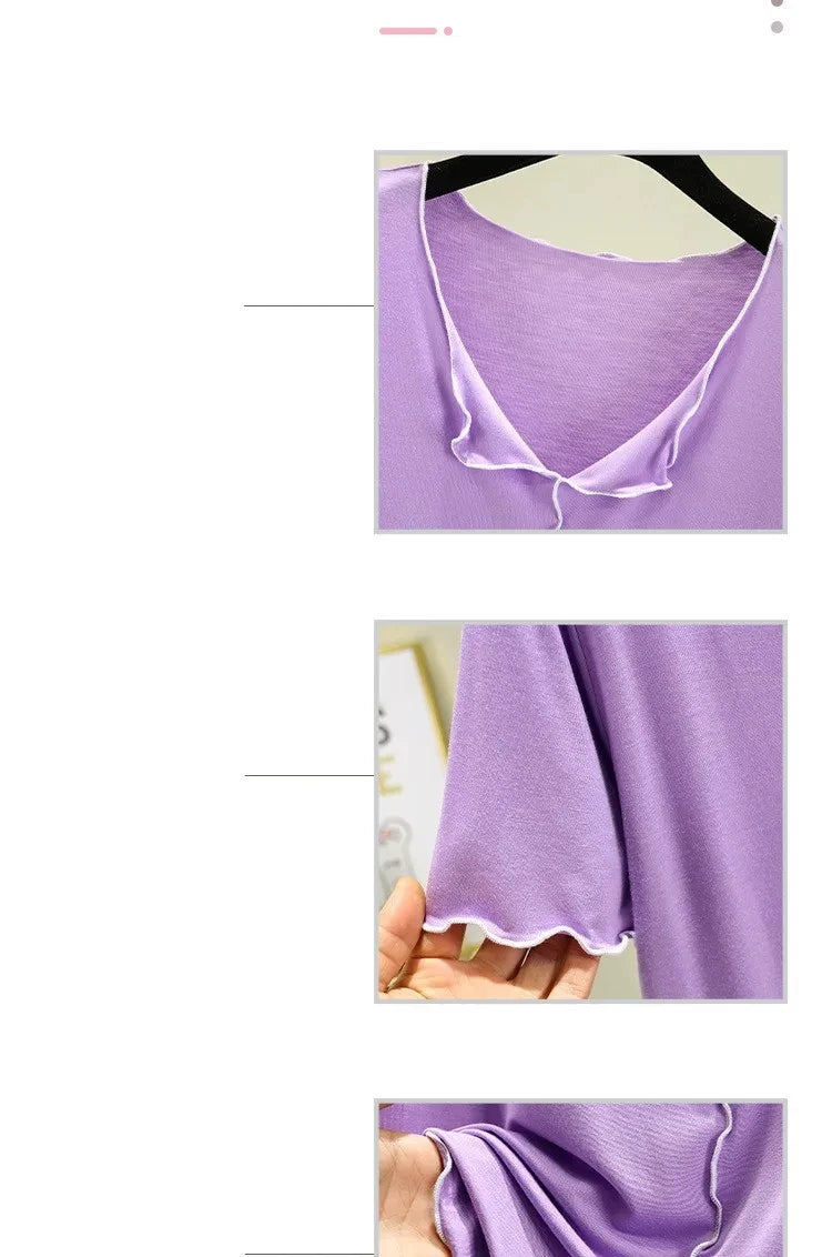 Modal loose short-sleeved shorts home clothes women summer thin style can be worn outside pajamas set versatile casual two