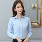Blue Shirt Women Tops Long Sleeve Blouse Office Ladies Tops Casual Button Up Slim Work Shirts Work Korean Spring Blouse
