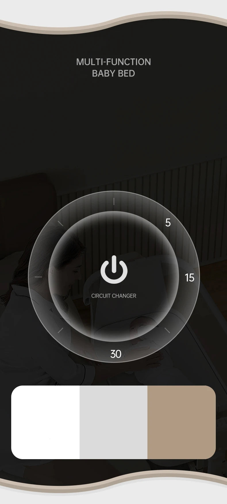 Folding cribs Baby bed Switch large bed Multifunctional infants and young children to move new baby bed