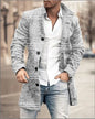 European and American Woolen Overcoat for Autumn and Winter. Korean Style Fashionable Men's Stand-up Collar Woolen Overcoat.