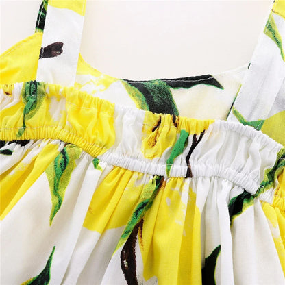 New Cute Printed Sleeveless Newborn Princess Dress Summer Baby Girl Dress Big Bow Baby Girl Birthday Dress Baby Girl Clothes