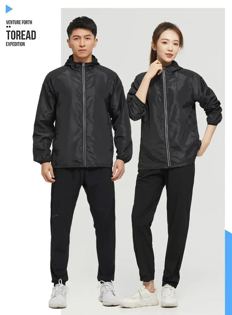 Men's Hiking Jackets Waterproof Women Sun Protection Windbreaker Camping Climbing Outdoor Coat Unisex Portable Clothes