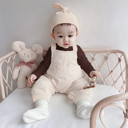Baby Girl Clothes Bodysuit Kids Jumpsuit Winter Fall Children Baby Sleeveless Overalls 2022 Born Boy Open Shift Pants Outfit