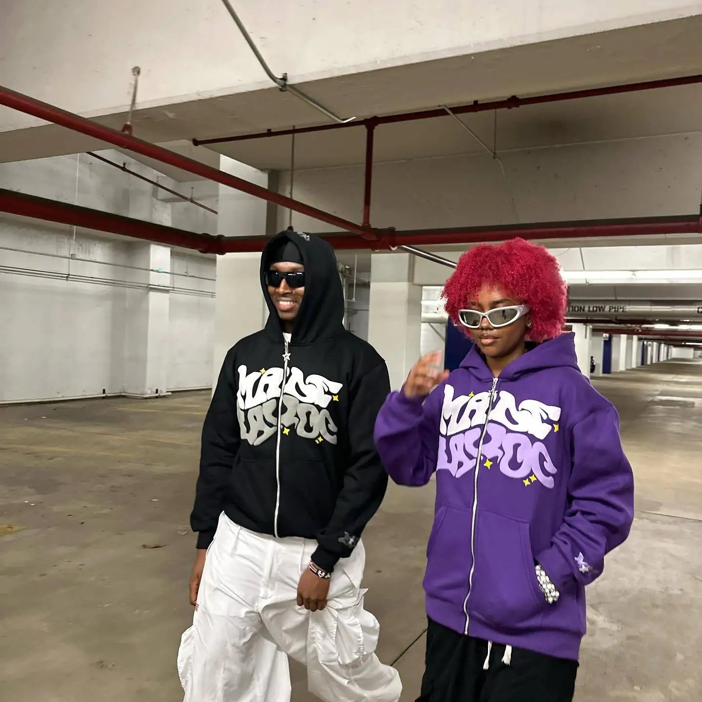 Retro Star and Letter Printed Zipper Hoodies 2025 Spring Autumn Harajuku Y2K Women and Men Fashion Hip Hop Long Sleeve Hooded