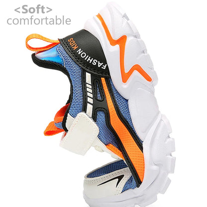 Lightweight Children's Black Sneakers Breathable Mesh for Boys School Casual Walking Shoes Non slip Sport Kids Girl Running Shoe