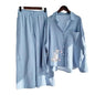Sprind Summer Cotton Linen Women's 2 Piece Sets Outfits Printed Elegant Casual Plus Size Matching Set Women's Suit Blouse Pants