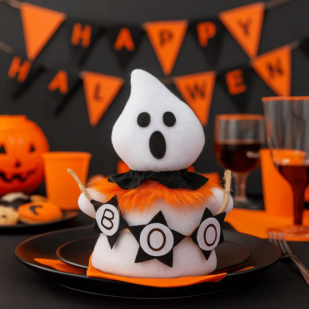 Holiday Decor Funny Halloween Ghost Doll Handicraft Soft Scary Ghost Doll Cartoon Scary Ghost Figurines Haunted House