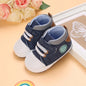 Lucky Blue Newborn Infant Toddler Boy Girl Casual Breathable Soft Cloth Bottom  Anti-slip PU Leather First Walkers Canvas Shoes