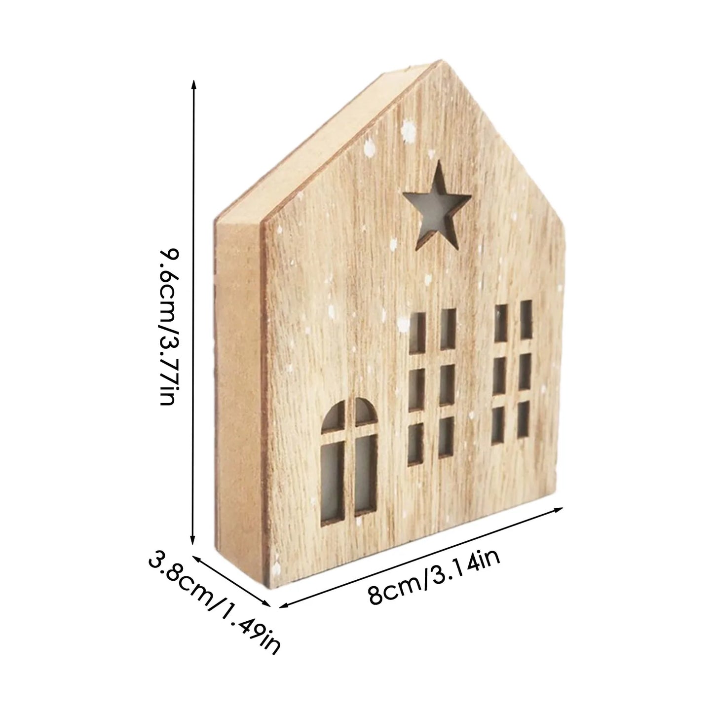Christmas Wooden House Decor Christmas Led Light Wooden House Decor Christmas Party Supplies Indoor Home Decor Decorative House